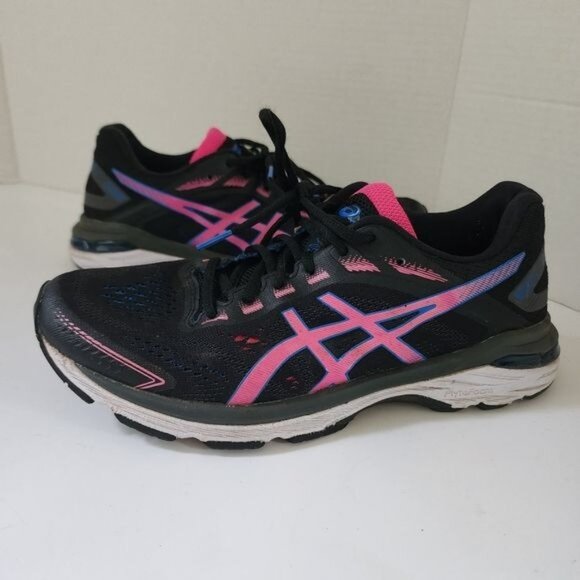 ASICS GT-2000 7 Women's Running Shoes Black & Pink Size 8.5 - Picture 1 of 10
